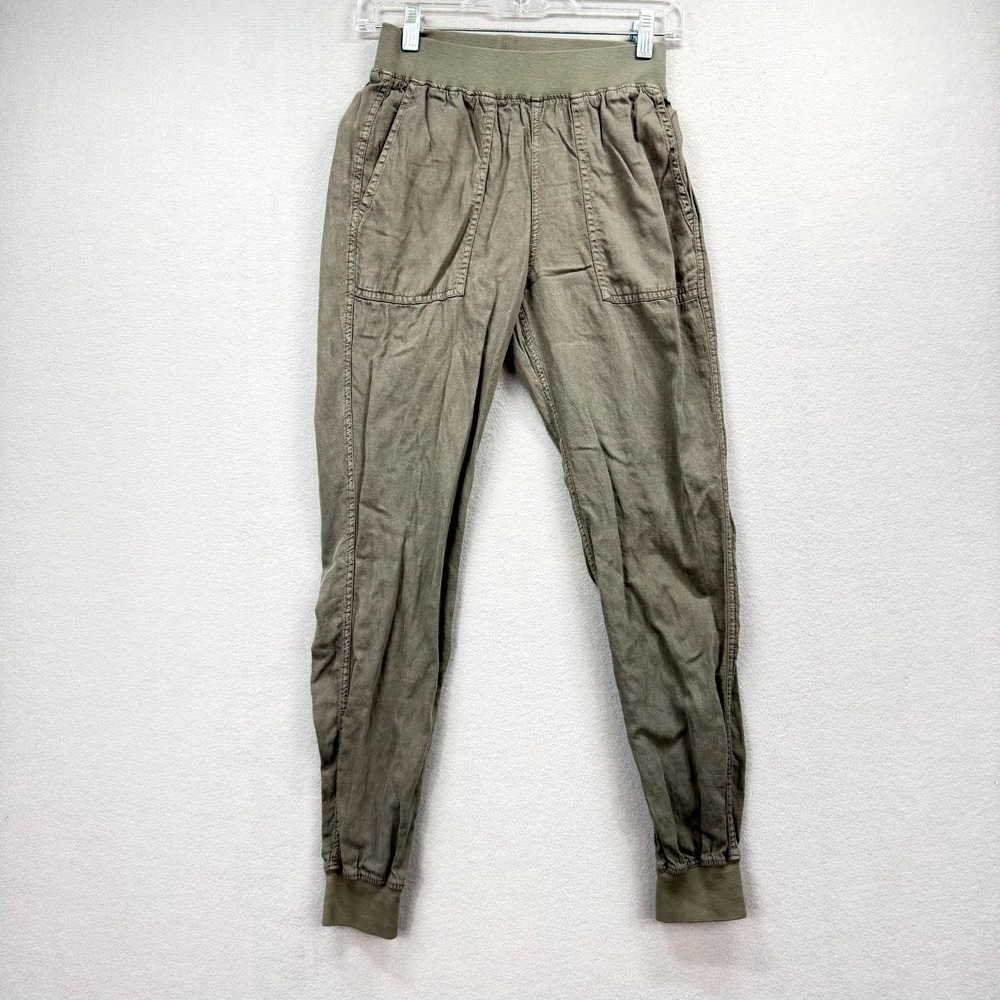 Faherty Arlie Day Jogger Pants Womens XS Fits 25x27* Olive Tapered Leg Pull On